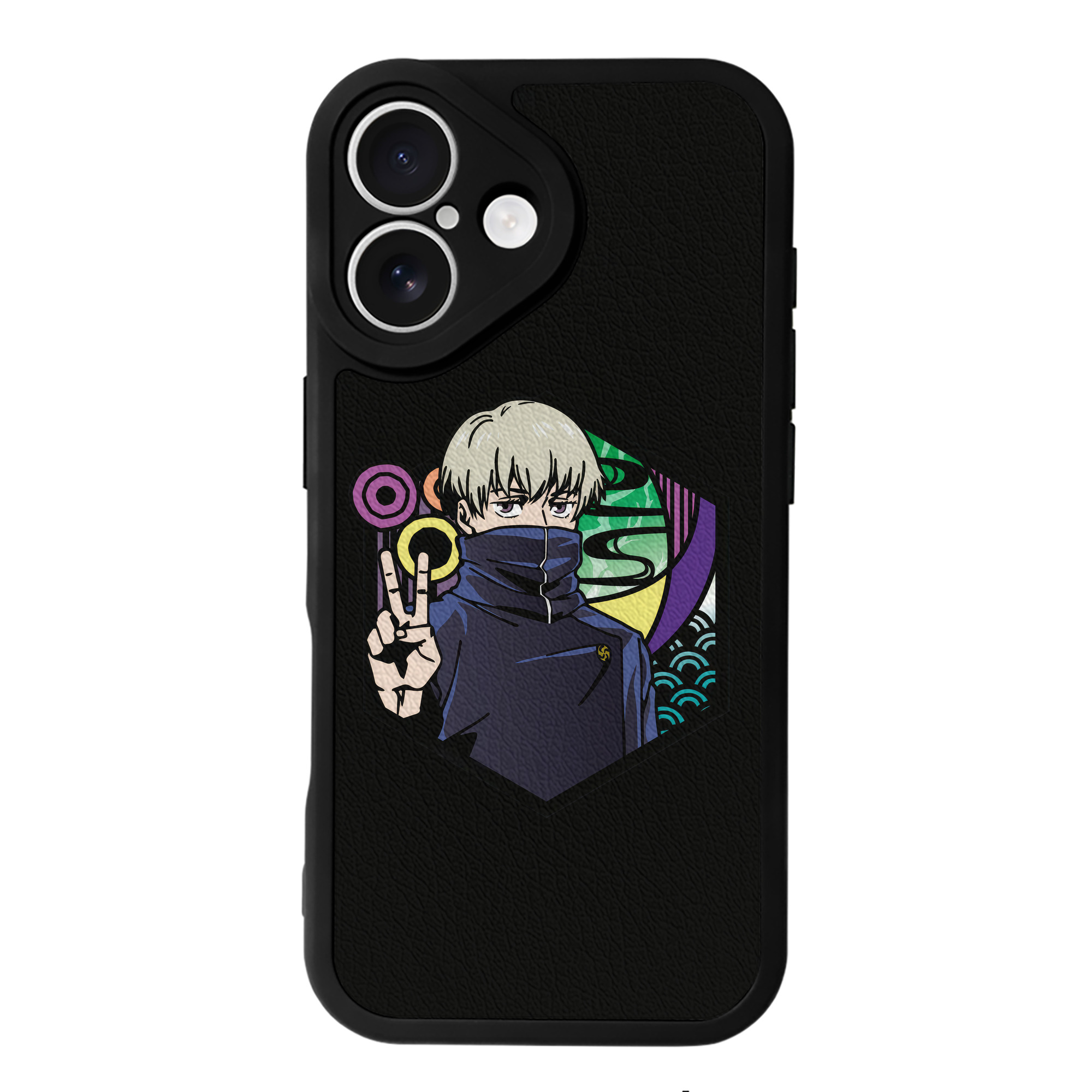 （画像用） 呪術廻戦 Jujutsu Kaisen 【iPhone 16シリーズ対応】シリコンスマホケース（レザー調） 材質：シリコン